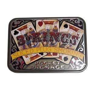 Plain Tree Tobacco Tin Box Sliced Plug Smoking Pocket Package Playing Card 5.5"